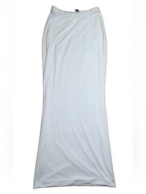 BABYBOO White Maxi Skirt Small Stretch Bodycon High Waist Fitted Minimalist S